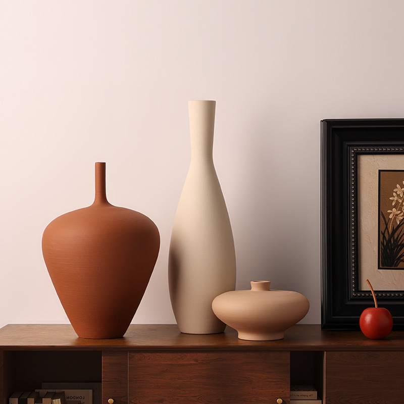 Pampas Grass Decor - CAPIRON İskandinav Retro Seramik Vazo Dolabı