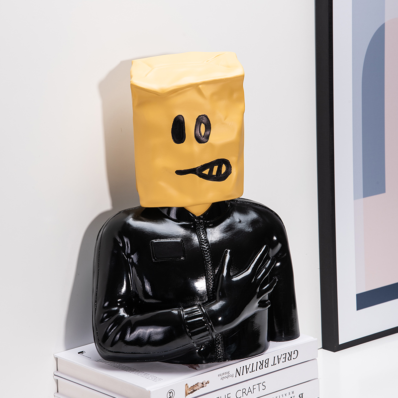 Home Decor Y2K - Iskandinav Ev Dekor Banksy Heykeli Oturma