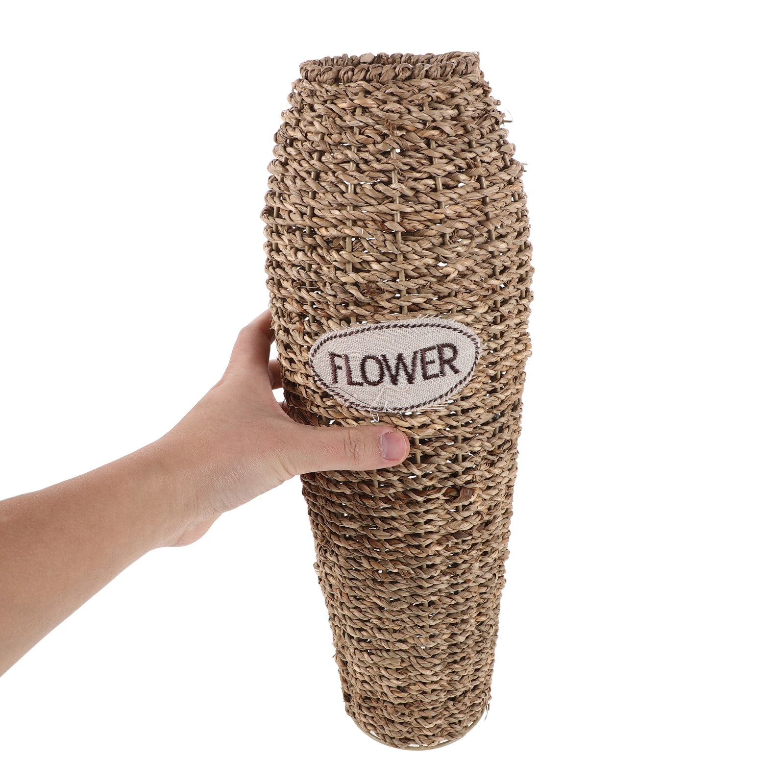 Pampas Grass Decor - Rattan Zemin Vazosu, 16,54 İnç Yüksekliğinde,