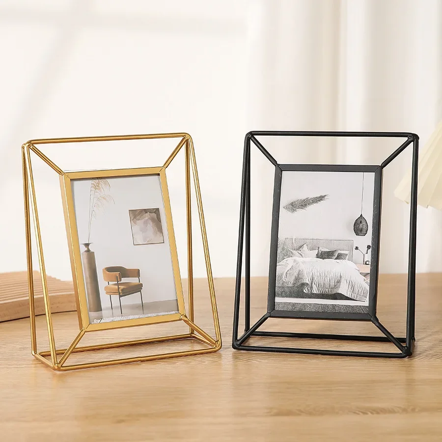 Bamboo Photo Frame - Dikdörtgen Metal Fotoğraf Çerçevesi, Yaratıcı Masaüstü