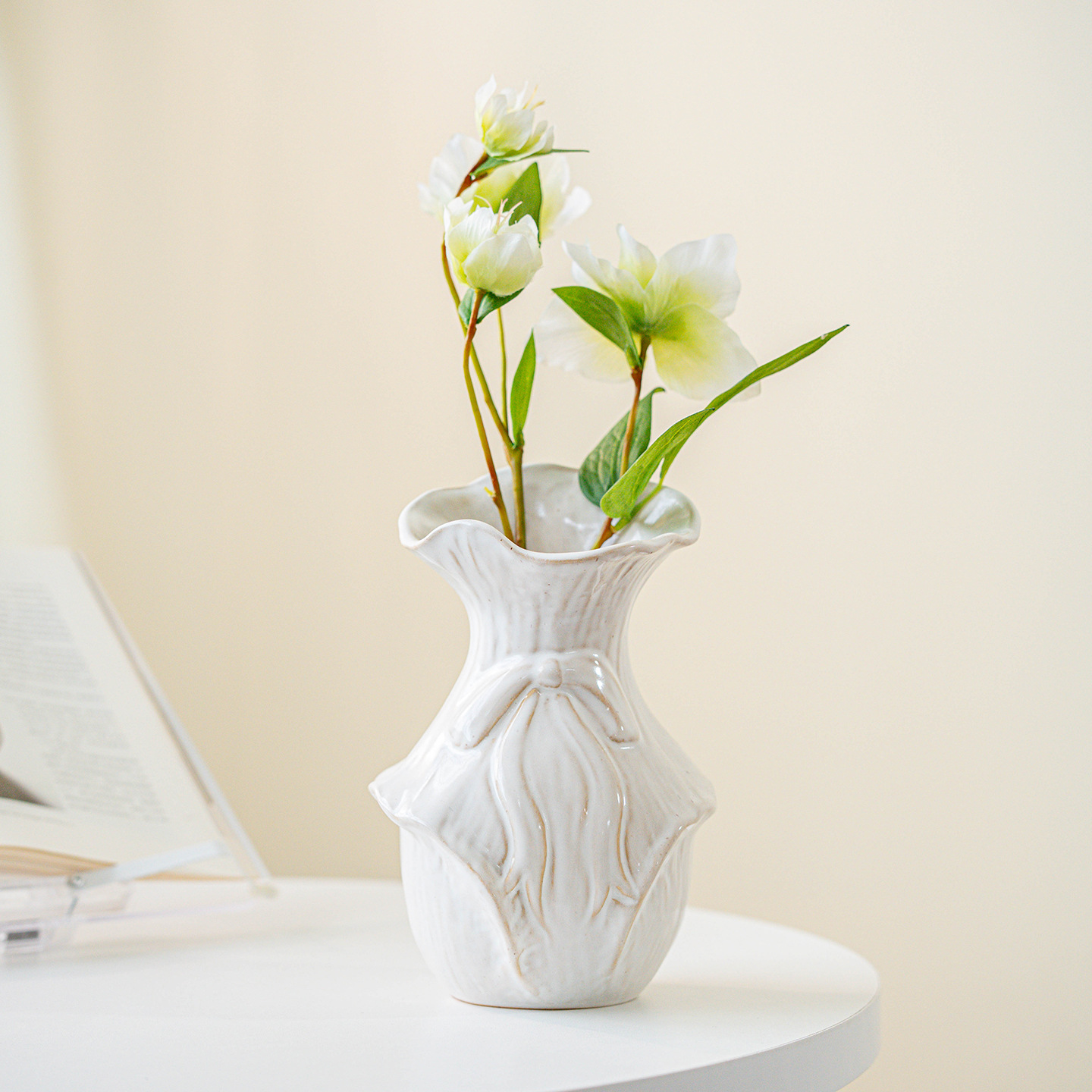 Pampas Grass Decor - CAPIRON Retro İskandinav Seramik Vazo Taze