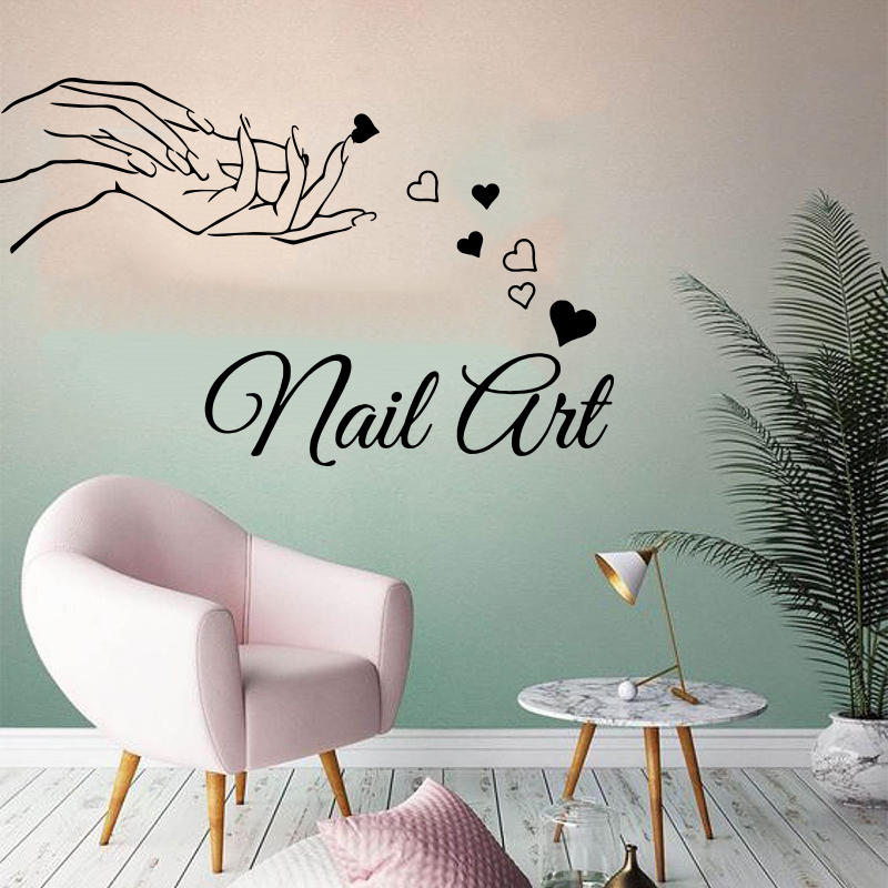 Home Decor Y2K - Güzellik tırnak salonu kız el duvar