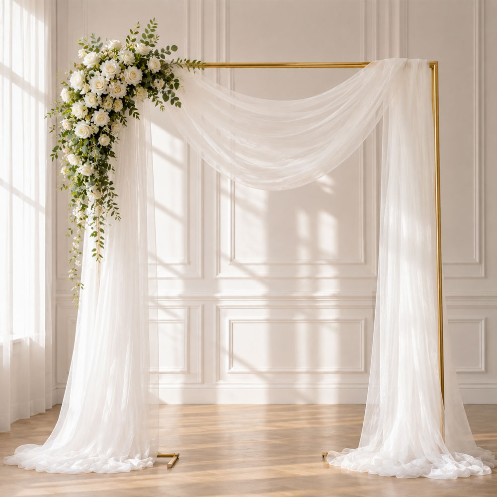 Linen Table Runner - 1 Paket Hafif ve Şeffaf Tül