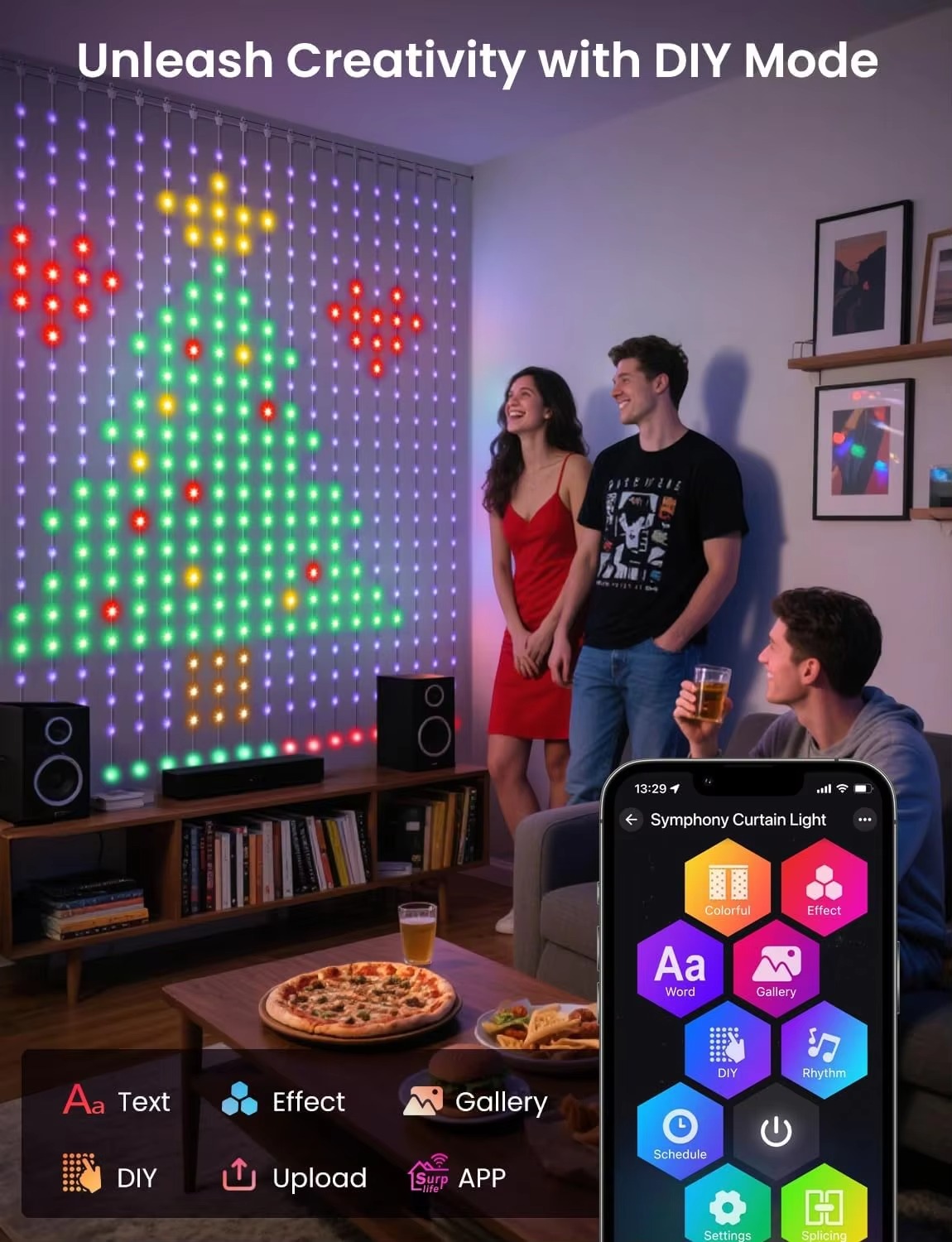 USB Perde Işığı, 400 LED, Dina - Home Decor Free App incelemesi ve fiyatı