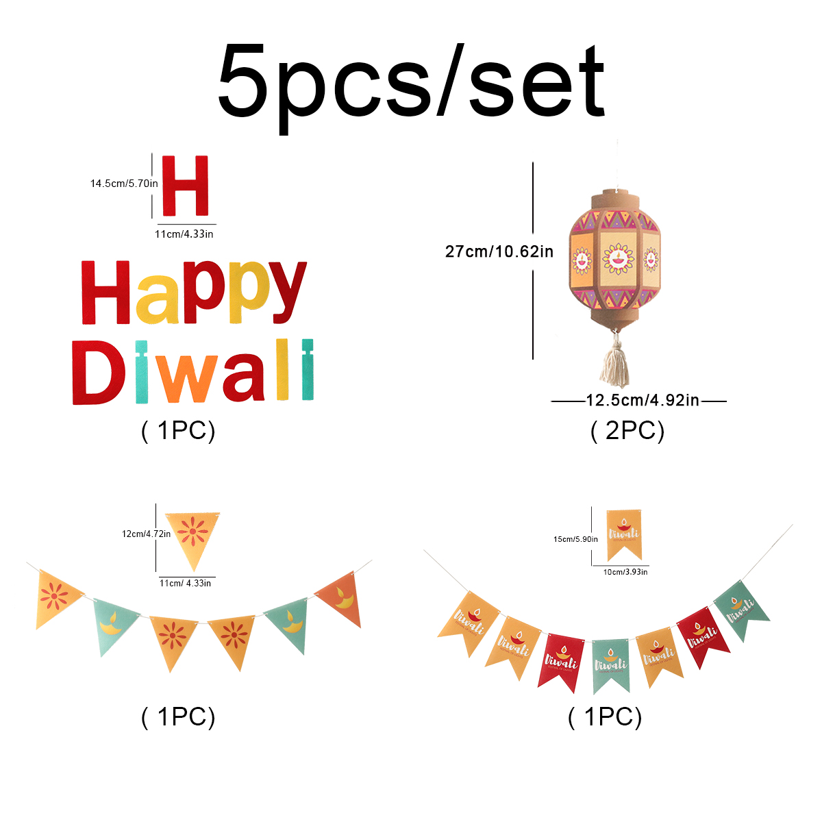 Mutlu Diwali! Keçe Harfli Bayr - Home Decor Indonesia incelemesi ve fiyatı