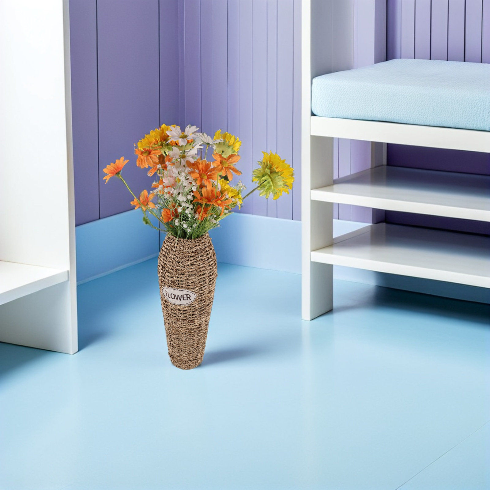 Rattan Zemin Vazosu, 16,54 İnç - Pampas Grass Decor incelemesi ve fiyatı