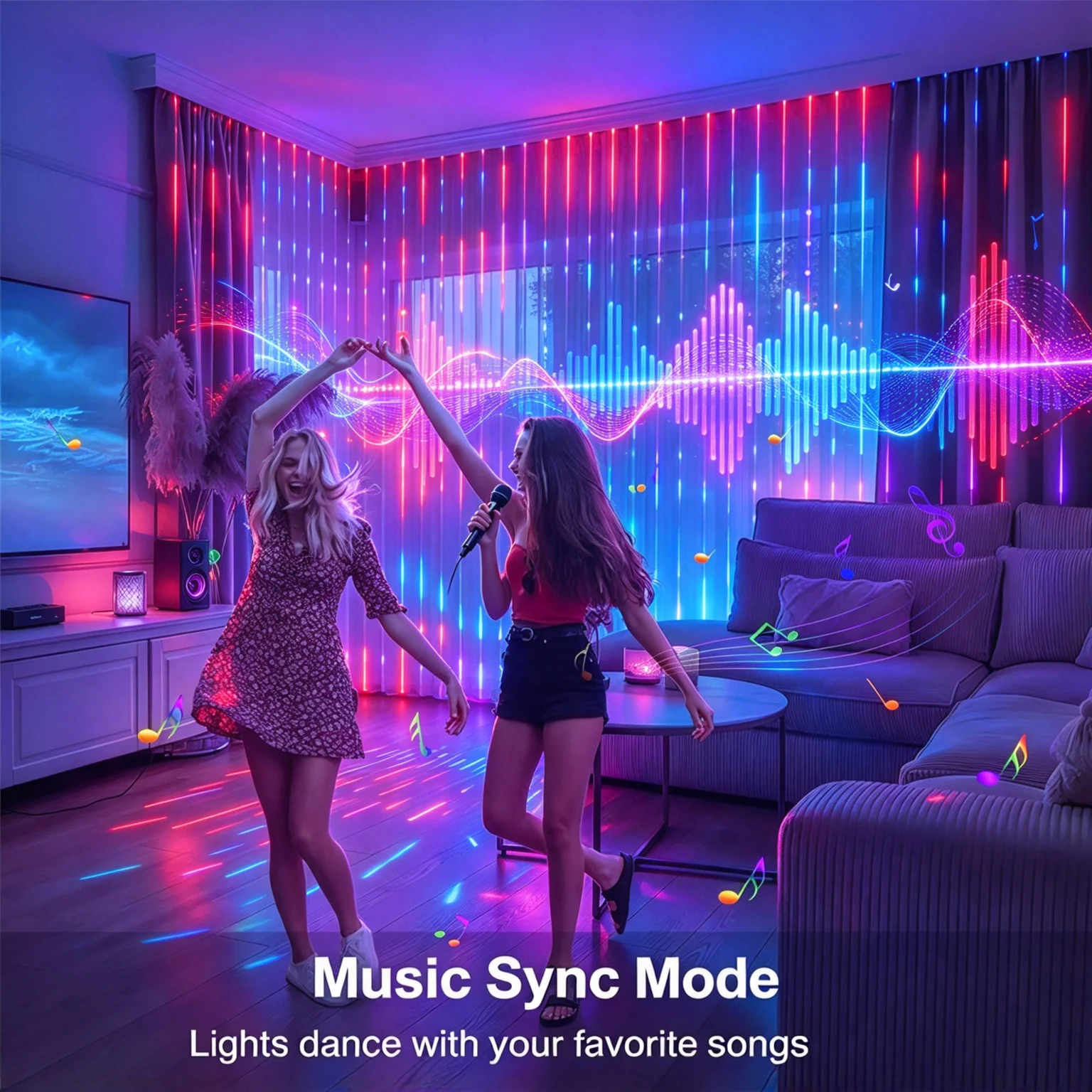 Akıllı LED Perde Işık Zinciri, - Home Decor Free App incelemesi ve fiyatı