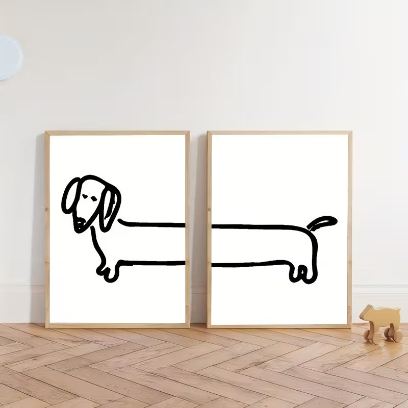 2 adet Modern Dachshund komik  - Home Decor Theme incelemesi ve fiyatı
