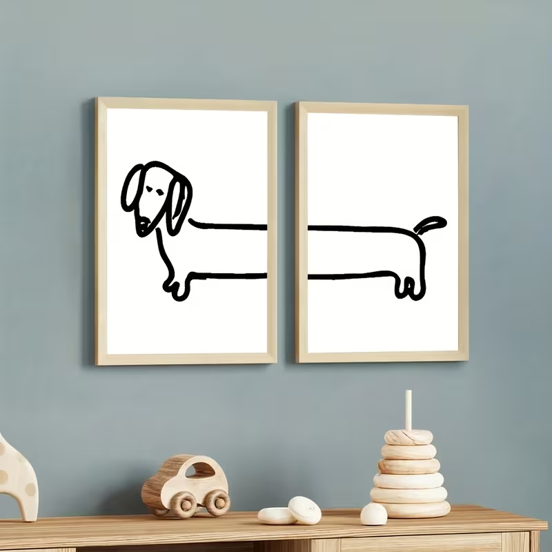 2 adet Modern Dachshund komik  - Home Decor Theme incelemesi ve fiyatı