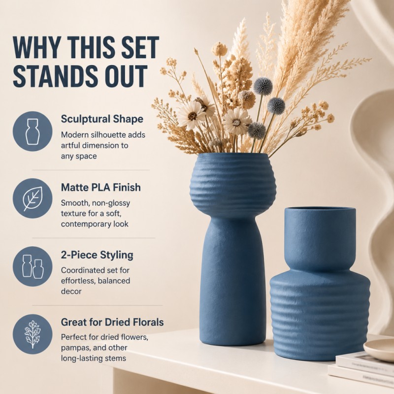 2 Adet Pürüzlü Dalgalı Dokulu  - Pampas Grass Decor incelemesi ve fiyatı