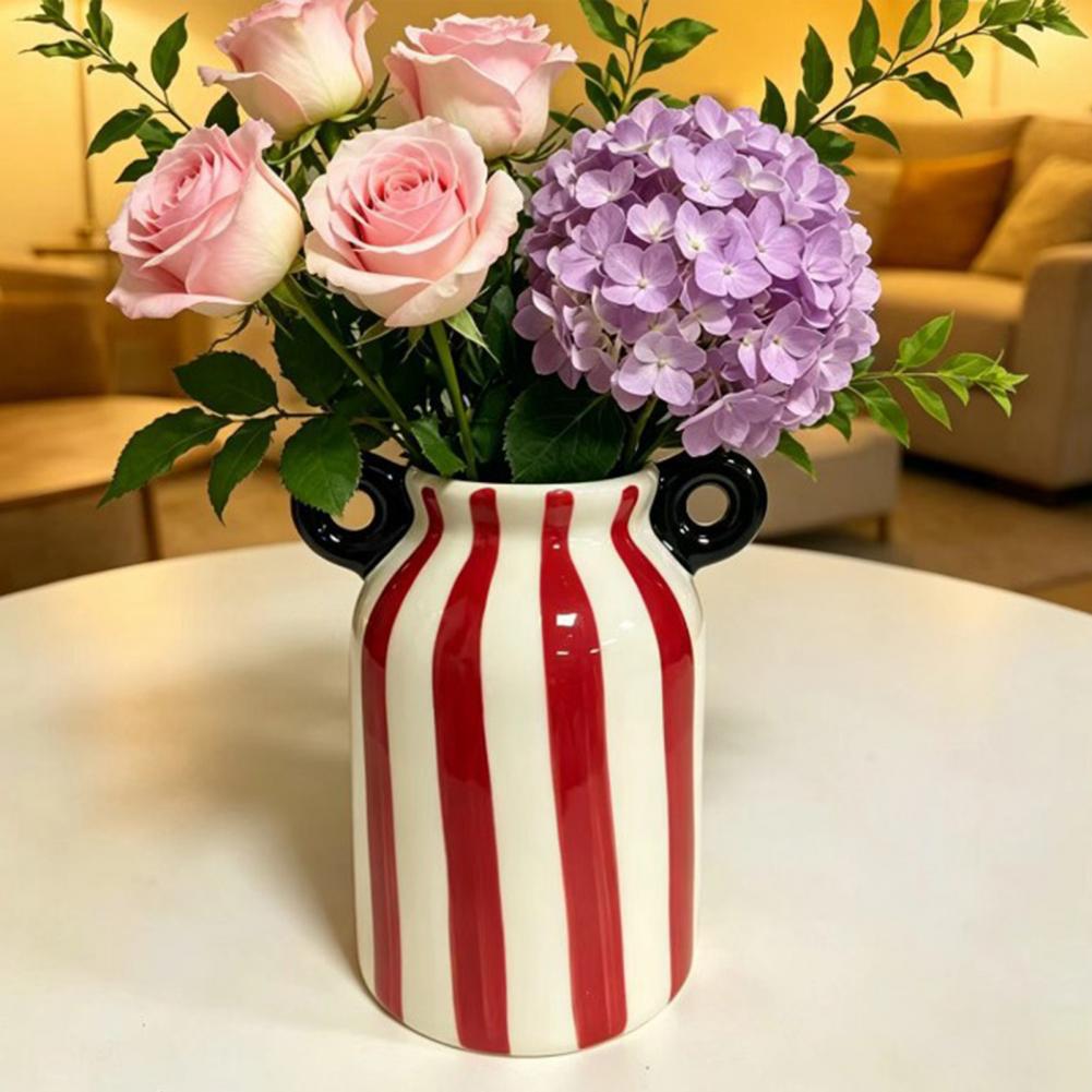 Seramik Çizgili Çiçek Vazosu,  - Pampas Grass Decor incelemesi ve fiyatı