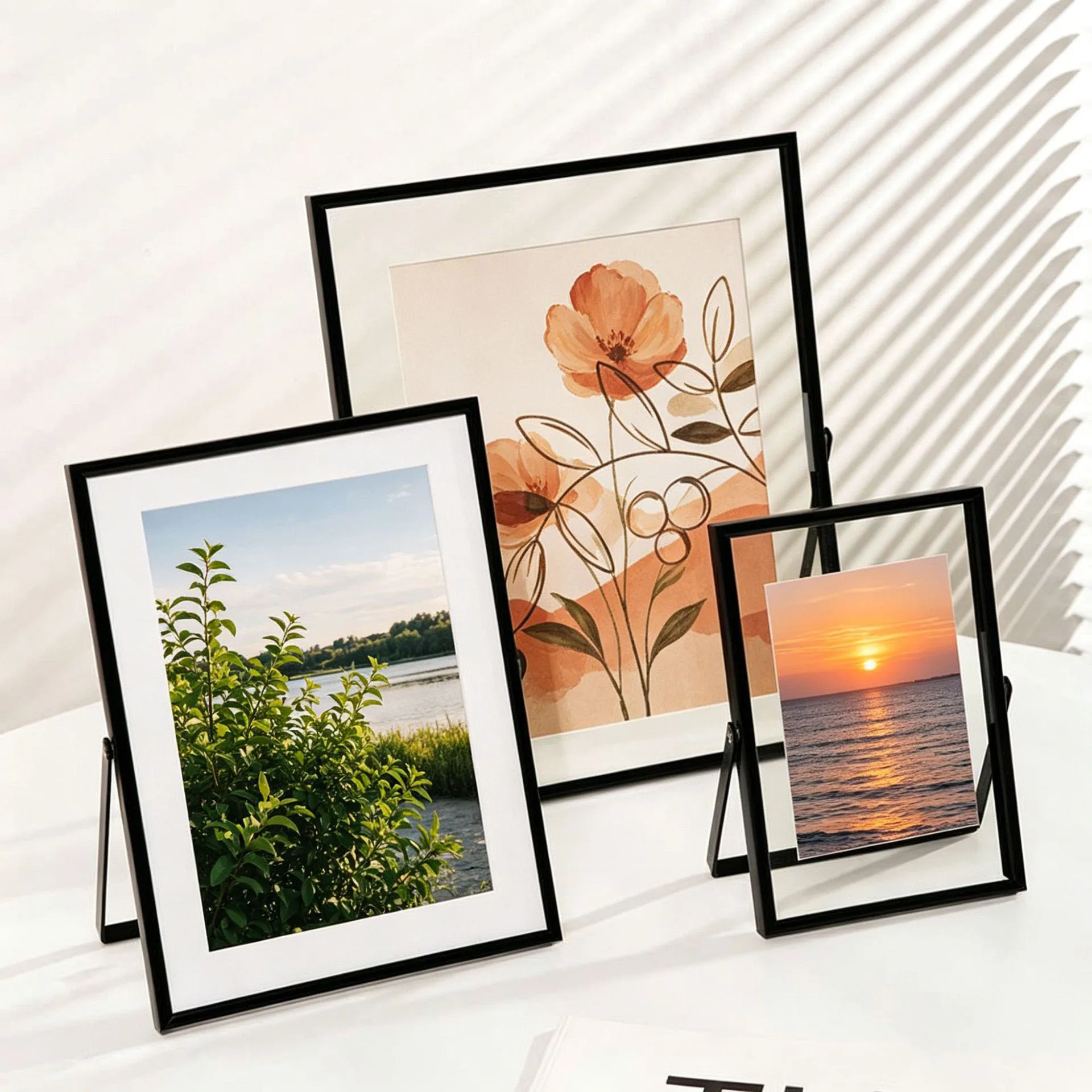 Çift Taraflı Şeffaf Cam Fotoğr - Bamboo Photo Frame incelemesi ve fiyatı
