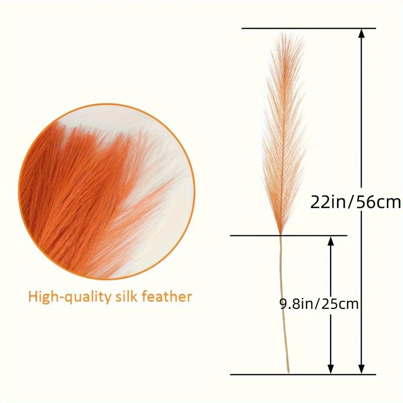 10 adet Canlı Turuncu Pampas Ç - Pampas Grass Decor incelemesi ve fiyatı