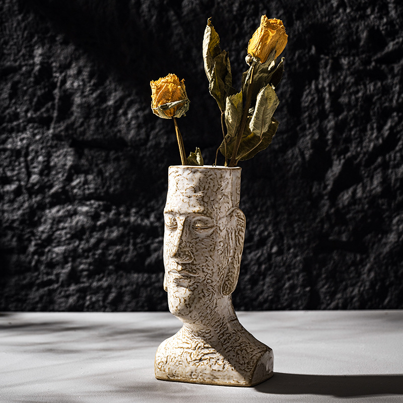 CAPIRON Moai vazo seramik figü - Pampas Grass Decor incelemesi ve fiyatı