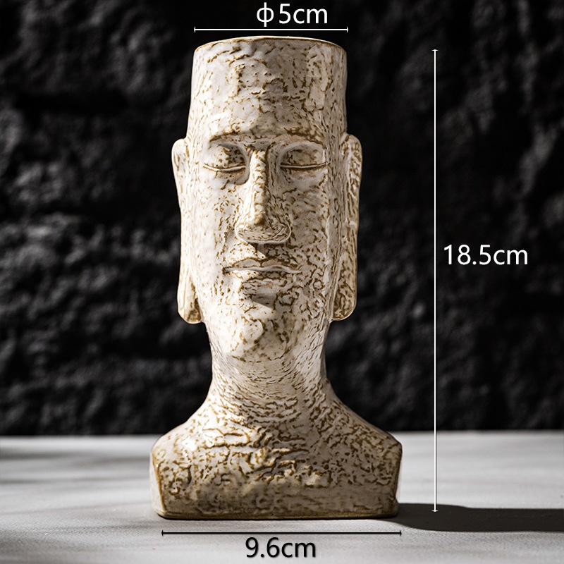 CAPIRON Moai vazo seramik figü - Pampas Grass Decor incelemesi ve fiyatı