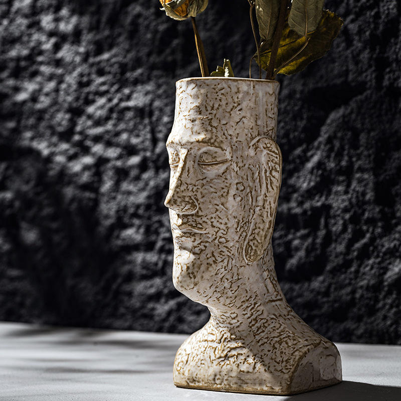 CAPIRON Moai vazo seramik figü - Pampas Grass Decor incelemesi ve fiyatı