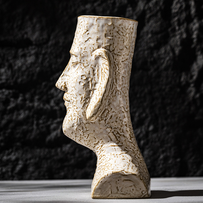 CAPIRON Moai vazo seramik figü - Pampas Grass Decor incelemesi ve fiyatı